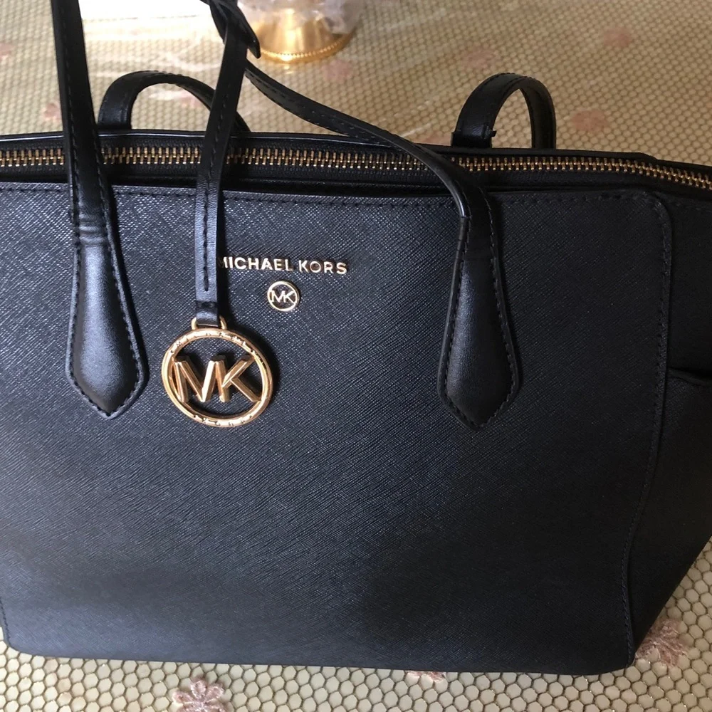 Michael Kors Black and Gold Tote